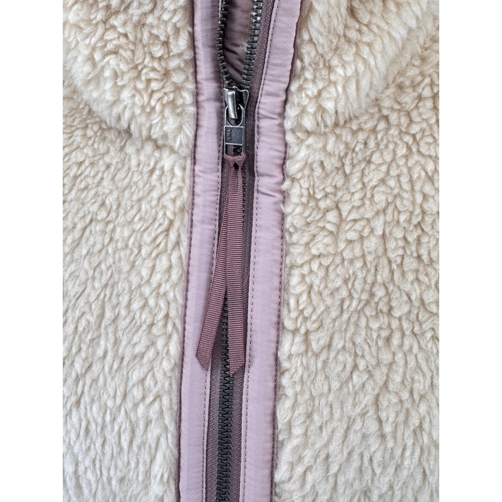 Patagonia Women's Fleece Jacket Cozy Sherpa Full Zip Tan Beige Size Large EUC - Picture 3 of 15